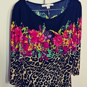 Boston Proper 2pc Cheetah Skirt Set 14 XL